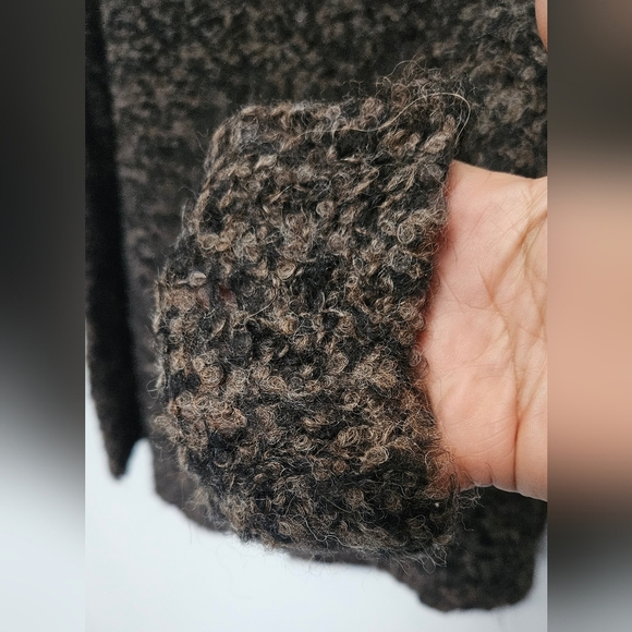 Free People Sz XS Cowl Neck Boho Oversized Sweater Cloud born Alpaca Wool Blend - Picture 10 of 11